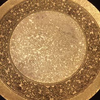 SIGNED Tiffany Studios York ANTIQUE Gilt Gold Dore Bronze Dish / Plate 1672 5