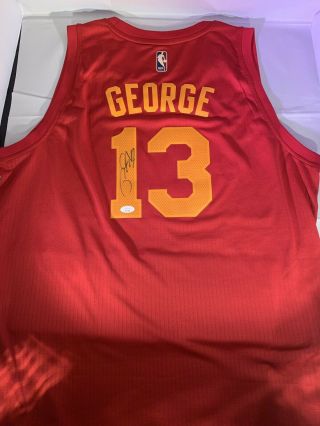 Paul George Signed Indiana Pacers Jersey Jsa Rare Full Signature