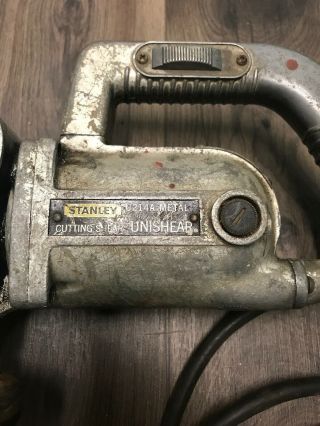 Vintage STANLEY No.  U214A Unishear 14 gauge Electric Sheet Metal Cutting Shear 4