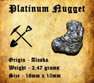 2.  47 Grams Extremely Rare Platinum Nugget From Alaska Better Than Gold