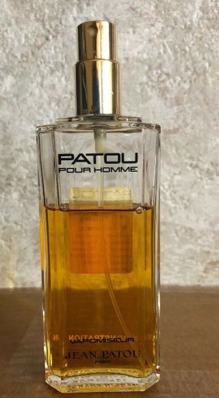 Vintage Patou Pour Homme Vapomiseur 90ml / 3oz Spray Jean Paton Tester 70 Full