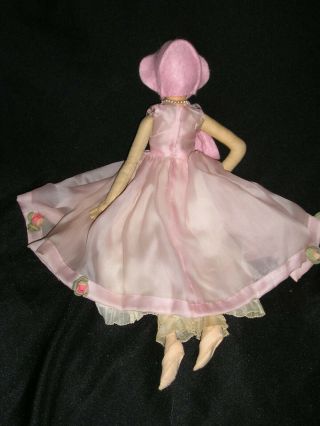 RARE Early 1920 ' s Miniature Lenci Boudoir Lady in Pink 19 inches 7