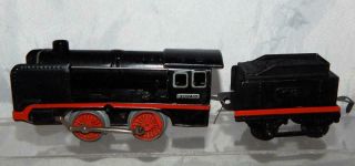 CLEANEST Vintage O TIN DISTLER Steam Freight Set BOXED WindUp clockwork Runs 5