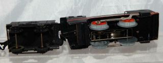 CLEANEST Vintage O TIN DISTLER Steam Freight Set BOXED WindUp clockwork Runs 8