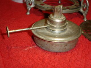 Wonderful Antique Mary Gregory Glass Tea Warmer,  or Perfumer Kerosene Lamp 12