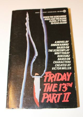 Friday The 13th Part 2 Novel 1988 Simon Hawke Rare Pb First Print Gore Movie