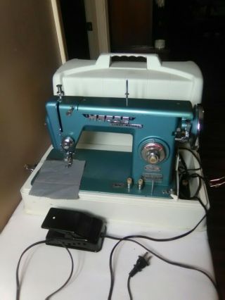 Rare Vintage Morse Light Weight Sewing Machine With Carring Case Model 15739