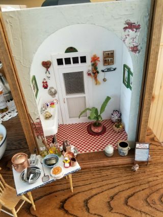 Miniature Dollhouse Kitchen With Accessories