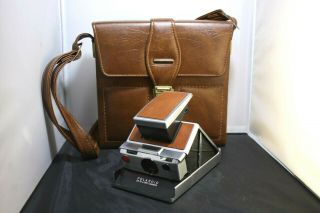 Vintage Polaroid Sx - 70 Instant Film Camera Leather With Case Look