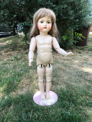 Rare 24” Fam American Doll Co.  Jersey 1917 Antique Doll