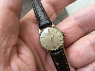 Vintage 9ct Solid Gold Ladies Omega Watch