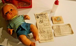 Vtg Mattel Baby Brother Tender Love Anatomically Correct Boy Doll Orig Box 1975
