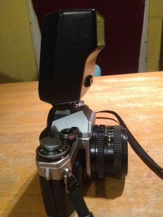 Vintage Canon AE1 35mm Film Camera With 50mm 1:1.  8 Lens & Speedlite 5