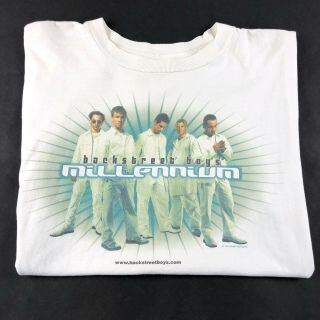 Vintage 90s T Shirt Backstreet Boys 1999 Millennium Tour Concert Tee Sz M
