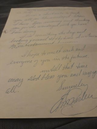 Elvis Presley Vintage Facsimile Letter To The Uk Fan Club 1959 Signed
