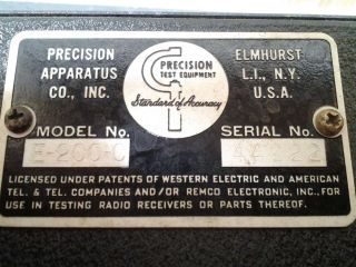 Vintage Precision RF Signal Generator Series E - 200 - C 6