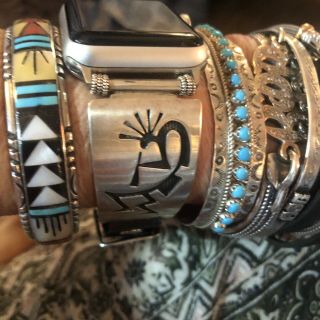 APPLE WATCH BANDS/Vintage/Native American/Sterling Silver 2