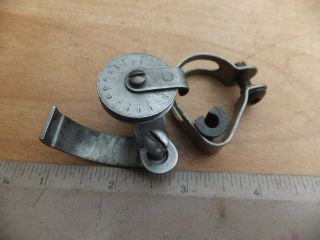 Vintage Sturmey Archer 3 Or 4 Speed Cable Guide/pulley Wheel And Fulcrum Clip