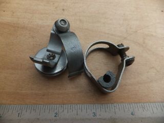 Vintage Sturmey Archer 3 or 4 Speed Cable Guide/Pulley Wheel and fulcrum clip 2