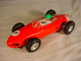 Rare Vintage French Scalextric Swivel Guide Ferrari 156 Vg C62 Red Sharknose