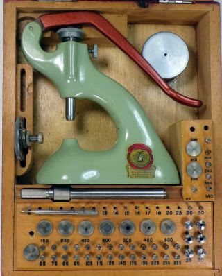 Vintage Watchmakers Swartchild Friction Jeweling Tool Set 6j