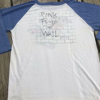 Vintage Pink Floyd Shirt The Wall Raglan M Roger Waters USA Psychedelic 6