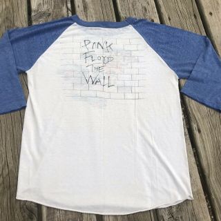 Vintage Pink Floyd Shirt The Wall Raglan M Roger Waters USA Psychedelic 7