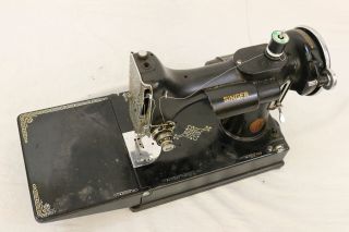 Vtg Singer Portable Sewing Machine In Case AF379462 11