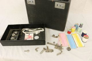 Vtg Singer Portable Sewing Machine In Case AF379462 3