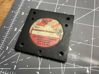 Heuer Monte Carlo Vintage Stop Watch Aircraft Mounting Plate Harrier Ifr Raf