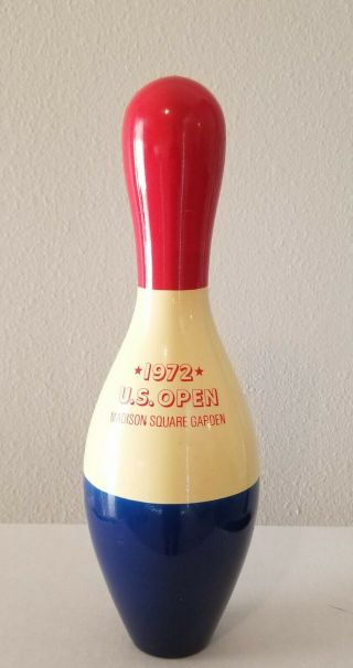 1972 Us Open Official Bowling Pin - Regulation Size,  Wooden,  Amf,  Vintage