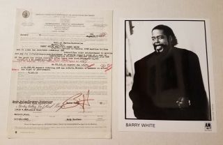 Barry White Signed Vintage Concert Contract - 1979 Detroit Show