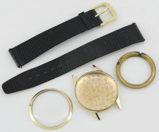 Vintage Rolex Tudor Solid Gold Mens Wrist Watch Case Set Complete