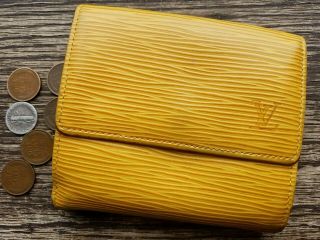 Vtg / Louis Vuitton / Yellow Epi Leather / Trifold Wallet