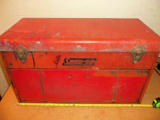 Vintage Early Snap On Tools 6 Drawer Tool Box Top Chest Red / Snap - On Snapon S