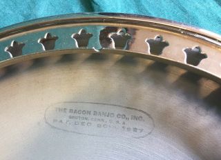 Vintage Bacon & Day Banjo Pot and Resonator,  Walnut 1930 2