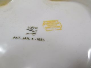 Antique Union Porcelain UPW Clam Shape Oyster Plate 9