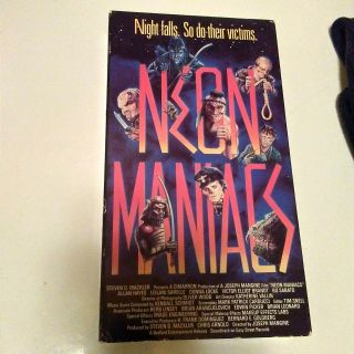 Vintage Vhs Tape Neon Maniacs Rare Cult Horror