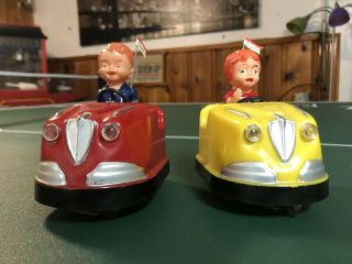 Rare Cragstan Vintage 50’s Battery Operated Boy / Girl Bumper Cars
