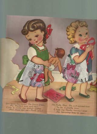 HANDKERCHIEF GREETING CARD FROM THE LATE 40s OR EARLY 50s. 2