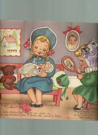 HANDKERCHIEF GREETING CARD FROM THE LATE 40s OR EARLY 50s. 4