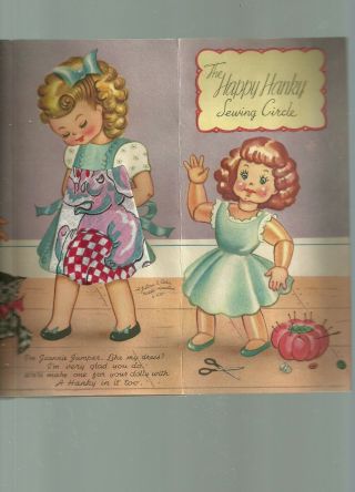 HANDKERCHIEF GREETING CARD FROM THE LATE 40s OR EARLY 50s. 6