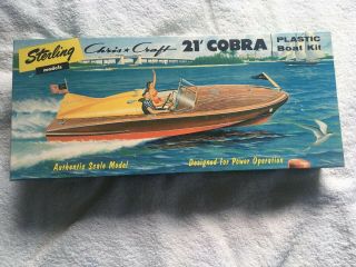 Vintage Sterling Chris Craft Cobra Boat Model Kit Complete