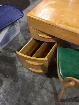 HEYWOOD WAKEFIELD Mid Century Modern Kneehole Desk with Chair 2