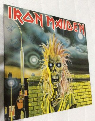 Iron Maiden Debut Album Signed 1980 Lineup Rare