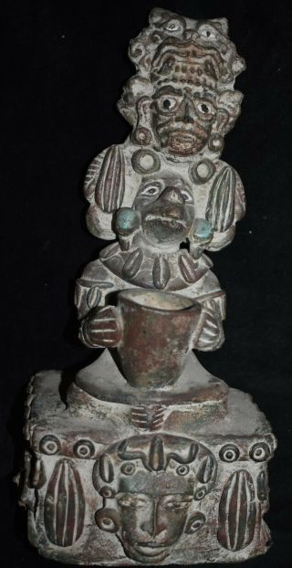 Orig $1099 Wow Pre Columbian Mayan Incensario 10in Prov