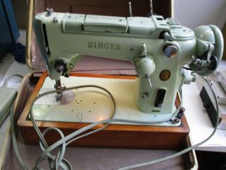 Vintage Singer 319w Sewing Machine W/ Case & Base