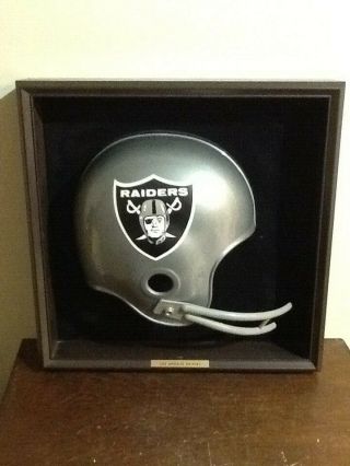 Vintage 1970s Oakland Raiders Nfl Football Helmet Plaque Frame 15 " X15 "