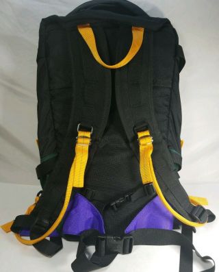 The North Face A5 Alpine Pack.  Vintage,  Rare.  Black,  Purple,  Yellow.  100 Nylon 4