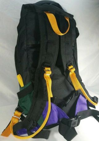 The North Face A5 Alpine Pack.  Vintage,  Rare.  Black,  Purple,  Yellow.  100 Nylon 5